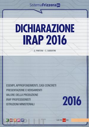 pantoni g- sabbatini c. - dichiarazione irap 2016