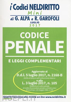 alpa g.; garofoli r. - codice penale