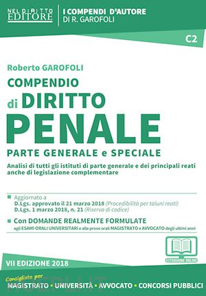 Compendio Di Diritto Penale - Parte Generale - Garofoli Roberto