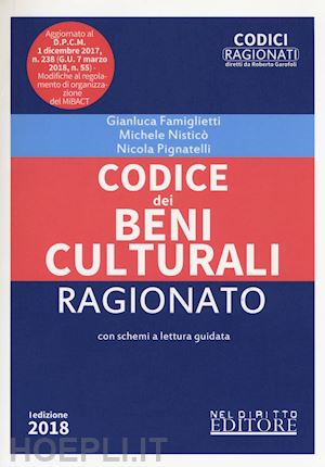 pignatelli nicola; famiglietti gianluca; nistico' michele - codice dei beni culturali - ragionato