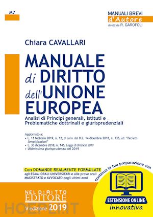 cavallari chiara - manuale di diritto dell'unione europea