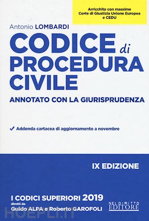 lombardi antonio - codice di procedura civile
