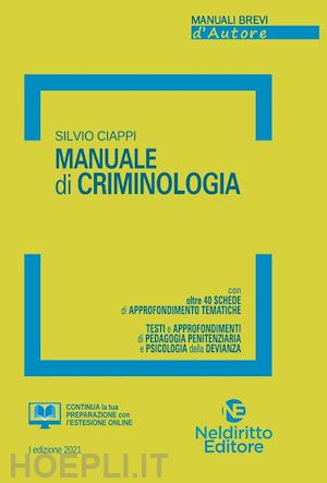 ciappi silvio - manuale di criminologia