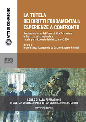 brancati b.(curatore); lo calzo a.(curatore); romboli r.(curatore) - la tutela dei diritti fondamentali. esperienze a confronto. seminario interno del corso di alta formazione in giustizia costituzionale e tutela giurisdizionale dei diritti