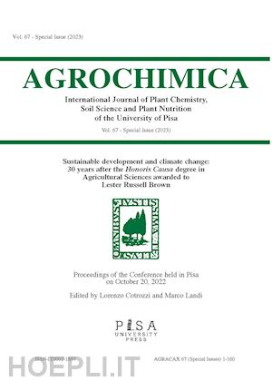  - agrochimica (2022). vol. 67: special issue