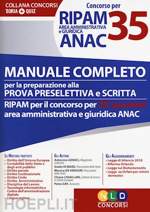  - concorso per 35 ripam - area amministrativa e giuridica anac - manuale