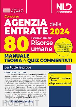 aa.vv. - concorso agenzia delle entrate 2024 - 80 funzionari delle risorse umane