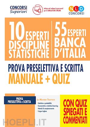  - 10 esperti discipline statistiche / 55 esperti banca d'italia