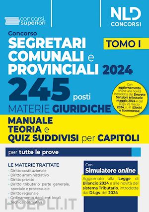 aa.vv. - concorso segretari comunali e provinciali 2024 - 245 posti materie giuridiche i