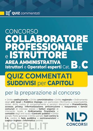  - concorso collaboratore professionale e istruttore area amministrativa cat. b e c