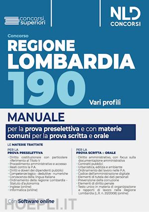 aa.vv. - concorso 190 posti regione lombardia - vari profili