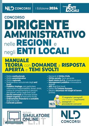 aa.vv. - concorso dirigente amministrativo nelle regioni e negli enti locali