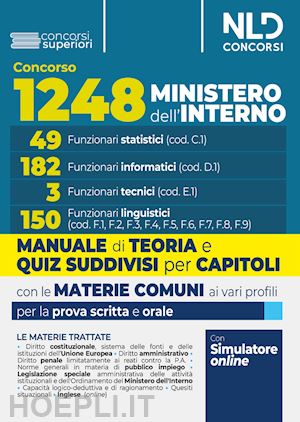 aa.vv. - concorso 1248 posti ministero dell'interno