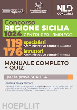 - concorso regione sicilia - 1024 centri per l'impiego - 119 specialisti - 176 ist