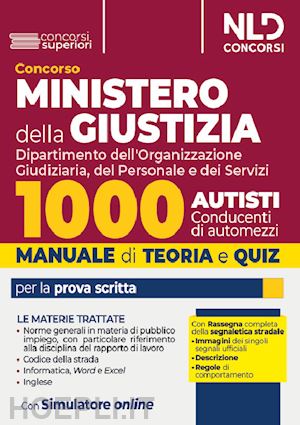 aa.vv. - concorso ministero della giustizia - dipartimento dell'organizzazione giudiziari