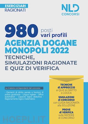 aa.vv. - 980 posti vari profili agenzia dogane monopoli 2022