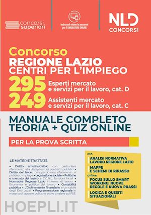  - concorso regione lazio centri per l'impiego. 295 esperti mercato e servizi per i