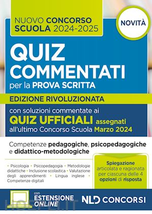 aa.vv. - concorso scuola 2024-2025 - quiz commentati per la prova scritta