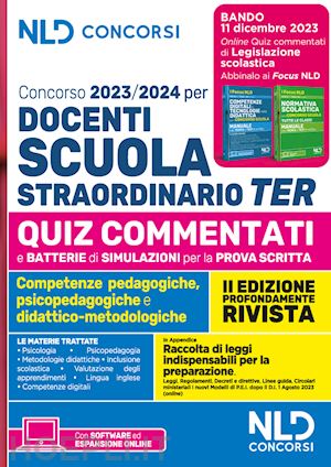 Concorso Docenti Scuola Straordinario Ter 2023-2024. Quiz Commentati Per La  Prov - Aa.Vv.