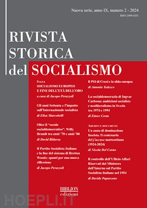  - rivista storica del socialismo (2024). vol. 2