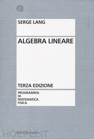 lang serge - algebra lineare