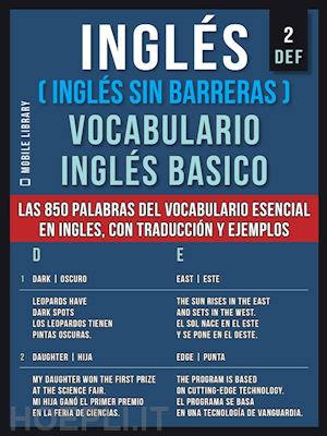 mobile library - inglés (inglés sin barreras) vocabulario ingles basico - 2 - def