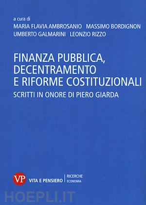 aa.vv. - finanza pubblica, decentramento e riforme costituzionali