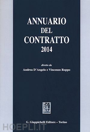 d'angelo a. (curatore); roppo v. (curatore) - annuario del contratto 2014