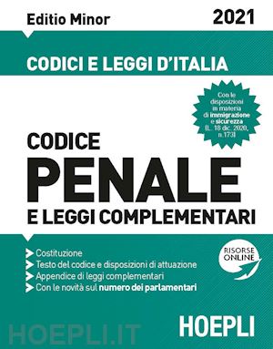 aa.vv. - codice penale - editio minor - 2021