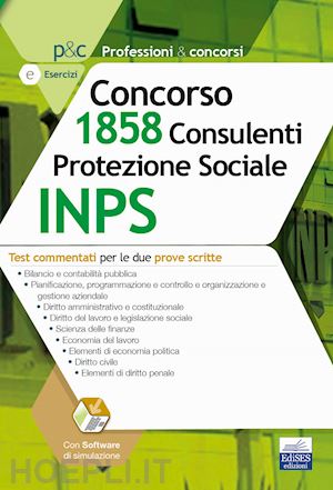 aa.vv. - concorso - 1858 consulenti protezione sociale - inps