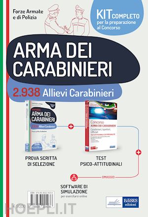 nissolino p. (curatore) - kit completo concorso 2.938 allievi carabinieri. prova scritta di preselezione-t