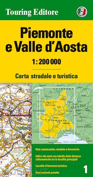 aa.vv. - piemonte e valle d'aosta carta stradale e turistica tci 2015