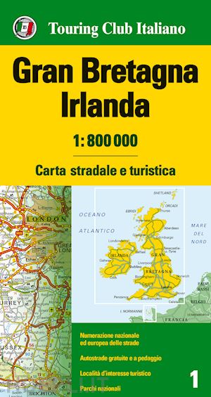 aa.vv. - gran bretagna e irlanda 1:800.000. carta stradale e turistica. ediz. multilingue