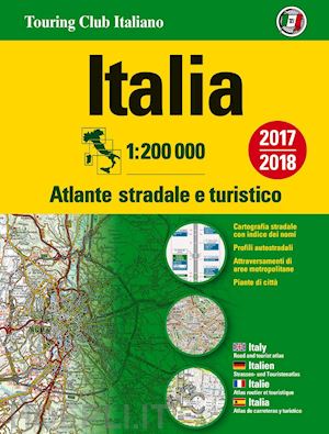 aa.vv. - atlante stradale italia cofanetto tci 2017/2018 ediz. multilingue