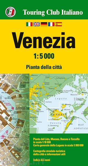 Venezia Pianta Della Citta Tci 17 Vv Cartina Geografica Touring 05 17 Hoepli It
