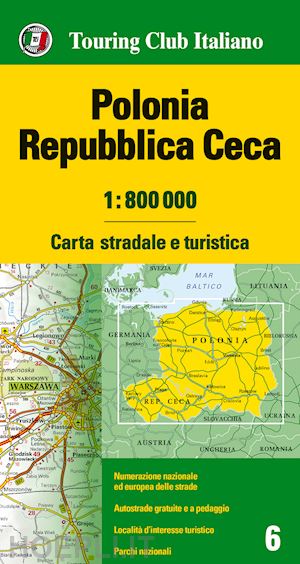 aa.vv. - polonia, repubblica ceca 1:800.000. carta stradale e turistica. ediz. multilingu