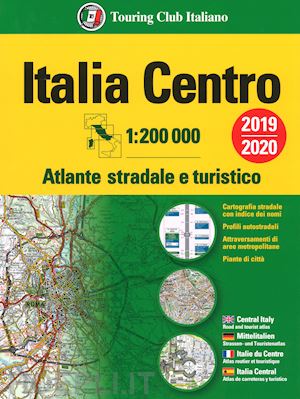 aa.vv. - atlante stradale italia centro 1:200.000. ediz. multilingue