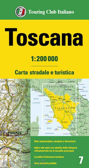 aa.vv. - toscana 1:200.000. carta stradale e turistica