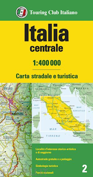 aa.vv. - italia centrale carta stradale e turistica tci 2021
