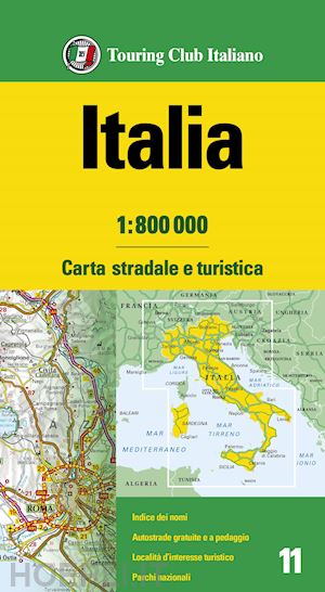 Italia Carta Stradale Tci 2023 Scala 1:800.000 - Aa.Vv.