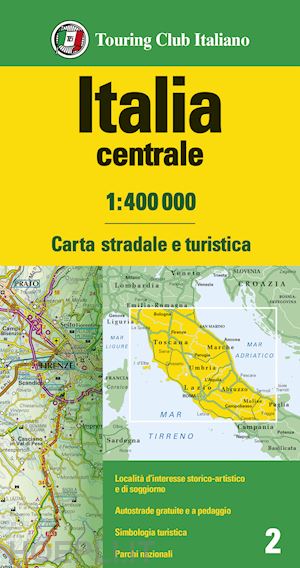 aa.vv. - italia centrale carta stradale e turistica tci 2024