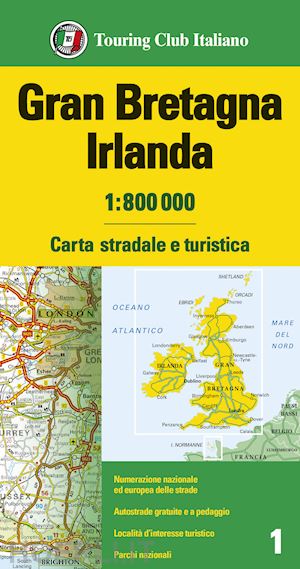 aa.vv. - gran bretagna irlanda carta stradale e turistica tci 2024