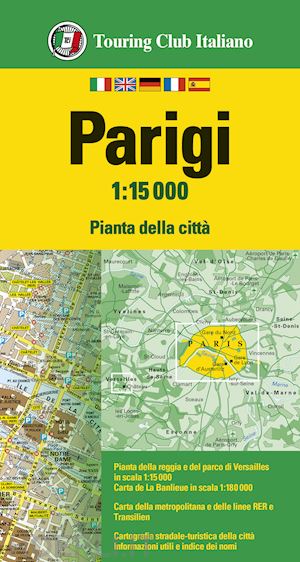 aa.vv. - parigi pianta della citta' tci 2024 ediz. multilingue