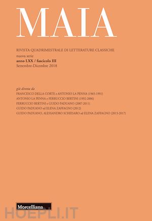 - maia. rivista di letterature classiche (2018). vol. 3
