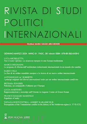 aa.vv. - rivista di studi politici internazionali (2024). vol. 1