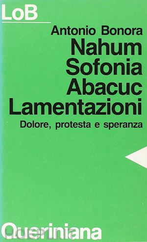 bonora antonio - nahum, sofonia, abacuc - lamentazioni. dolore, protesta e speranza