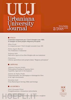  - urbaniana university journal. euntes docete (2018). vol. 02: l' autorita' compet