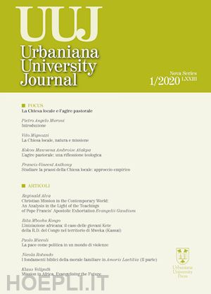  - urbaniana university journal. euntes docete (2020). vol. 1: la chiesa locale e l'agire pastorale