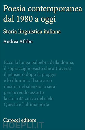 afribo andrea - poesia contemporanea dal 1980 ad oggi