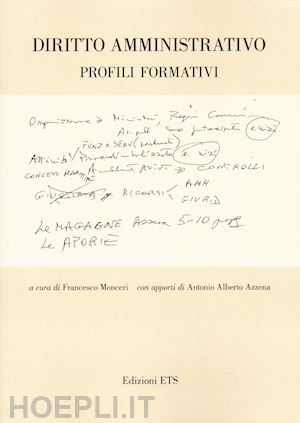 monceri f. (curatore) - diritto amministrativo. profili formativi